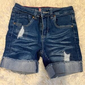Denim Distressed Girls Shorts